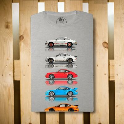 Original Race T-Shirt Porsche 0135 RS Heather Gray | Cars and Me