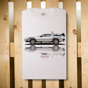 Original Race T-Shirt Retour vers le futur blanc | Cars and Me