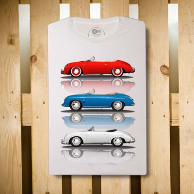 Camiseta Race Original Porsche 356 Speedster 54 55 Blanca | autos y yo