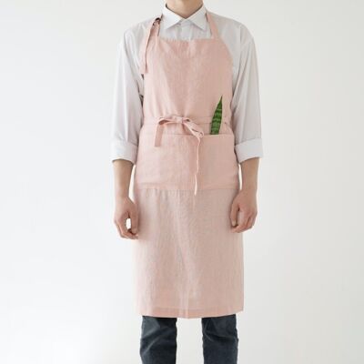 Tablier de chef en lin Misty Rose