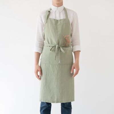 Sage Linen Chef Apron