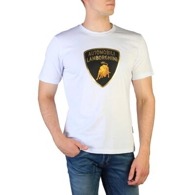 Automobili Lamborghini T-Shirt Logo Gold Blanc | Cars and Me