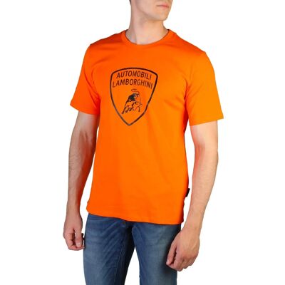 Automobili Lamborghini Orange Carbon Logo T-Shirt | Cars and Me