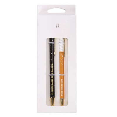 Ensemble de stylos papa UO, Cadeau original pour les pères, Papeterie créative