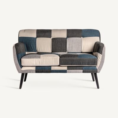 Gepolstertes 2-Sitzer-Sofa in Dianora-Farben - 132x74x84cm