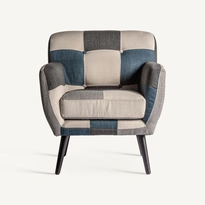 Fauteuil rembourré coloré Dianora - 72x74x84cm