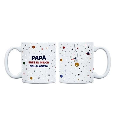 Taza UO Papá, Eres el Mejor del Planeta, Porcelana