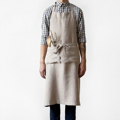 Natural Linen Chef Apron