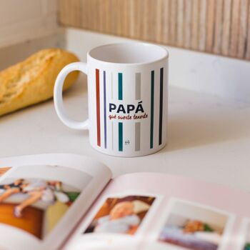 Tasse cadeau UO Original pour les parents avec la phrase Papa, quelle chance de t'avoir 3