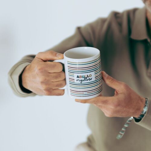 UO Taza de regalo original para abuelos con el mensaje Abuelo orgulloso