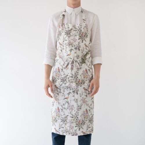 Birds Linen Chef Apron