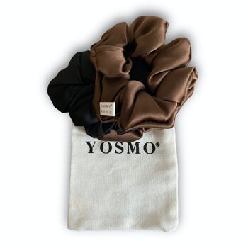 YOSMO 100% Silk Scrunchie - Soie de mûrier - Accessoire cheveux - Articles de luxe - Taille Medium 9