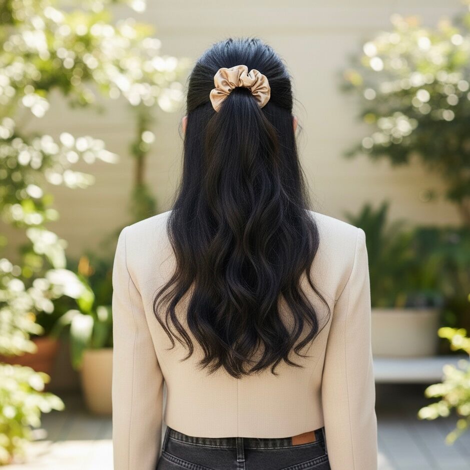 YOSMO Mulberry Silk Scrunchie | 100% Pure 19 Momme Silk Luxury Hair Accessory