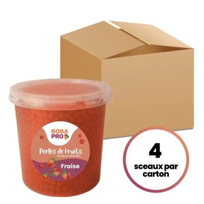 Perlas de frutas para BUBBLE TEA - Popping Boba - 4 x 3,2 kg