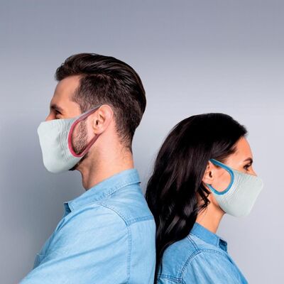Set of 2 adult reusable protective masks UNS1