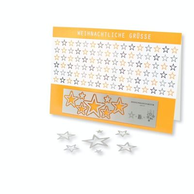 Skulpo stainless steel greeting card stars