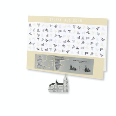 Skulpo stainless steel greeting card Cologne Cathedral