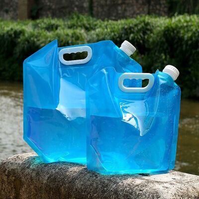 Contenitore per sacchi d'acqua portatile pieghevole per escursionismo da campeggio all'aperto in PVC