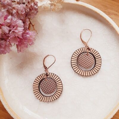 Metallic pink BULLE earrings