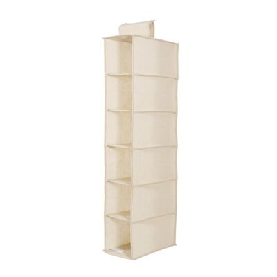 CONTENITORE VERTICALE TNT coll. Easystorage cm. 15x30xh.84 - 6 ripiani - écru