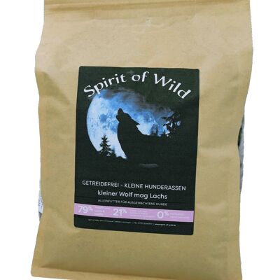 Al pequeño lobo le gusta el salmón, comida para perros pequeños 1,5 kg