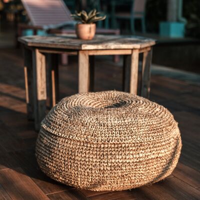 Pouf | Sitzpouf TELU aus Raffia (2 Größen)