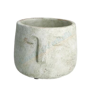 Face concrete vase diam.cm. 16x13h