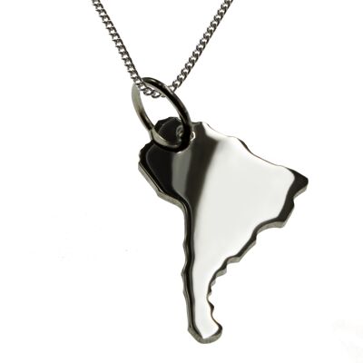 50cm necklace + South America pendant in solid 925 silver