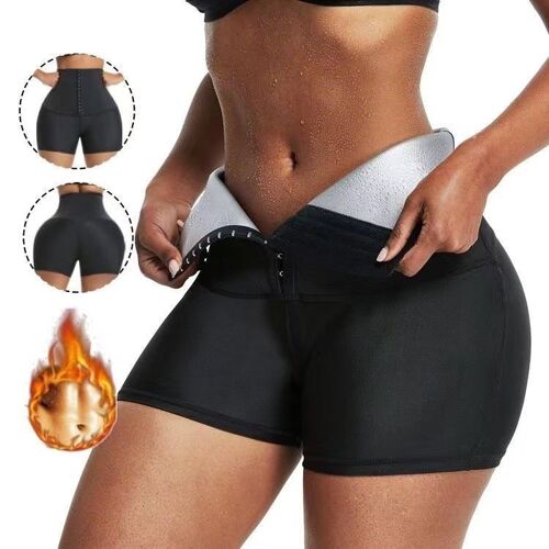  Sauna Sweat Shapewear High Waisted Shorts Thigh Workout Suit  Waist Trainer Weight Loss Lower Body Shaper Sweatsuit Exercise Fitness Gym  Women