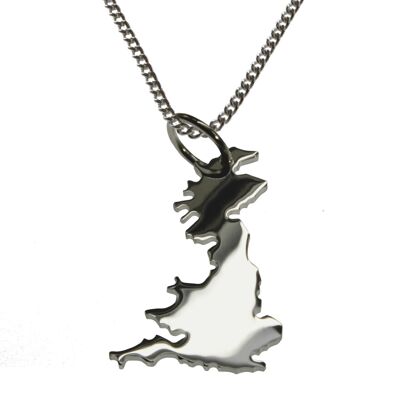 50cm necklace + England pendant in solid 925 silver