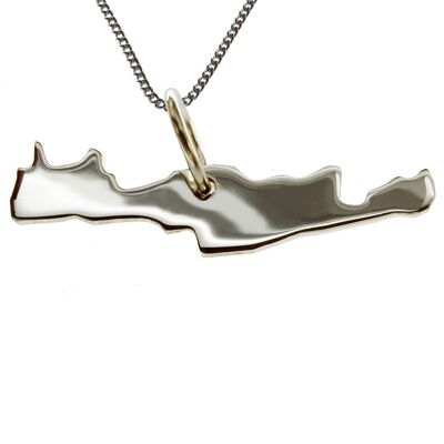 50cm necklace + Crete pendant in solid 925 silver