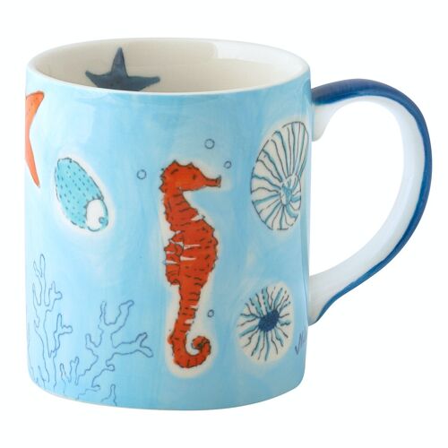 Becher Save the Ocean - Keramik Geschirr - handbemalt
