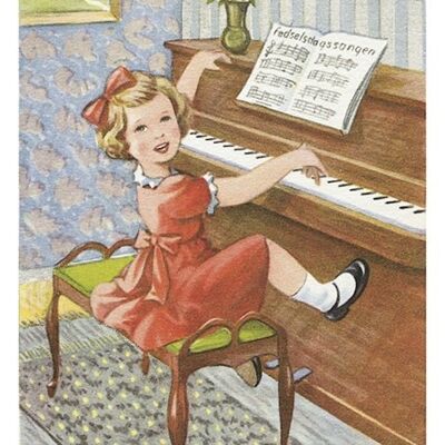 piano postcard