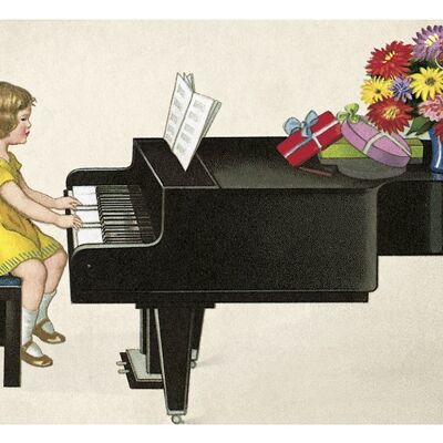 Carte postale pianiste