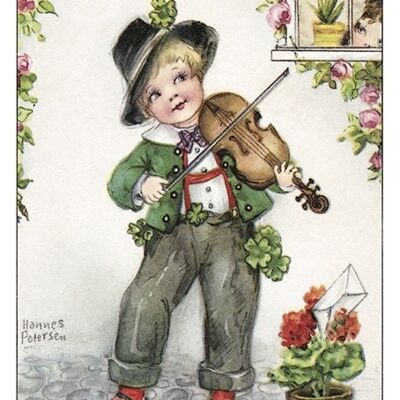 Postcard the violin