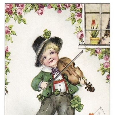 Postcard the violin
