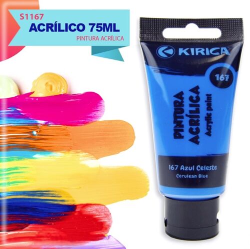 Pintura acrílica Azules 75 ml Pinturas acrílicas para bellas artes y pintura creativa