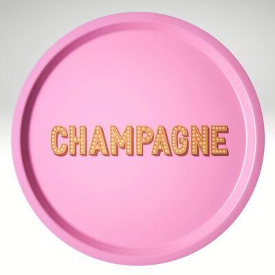 Champagnerfarbenes Tablett
