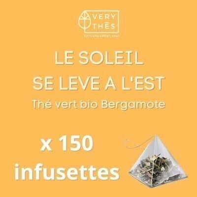 150 INFUSETTES in 1 bag of organic green tea with bergamot