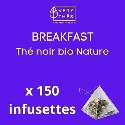 150 INFUSETTES en 1 bolsita de té negro orgánico natural