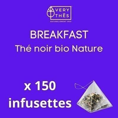 150 INFUSETTES en 1 sachet de thé noir bio nature