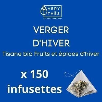 150 INFUSETTES in 1 bag of organic herbal tea with fruits and winter spices
