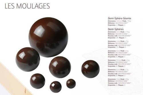 CACAO BARRY - MOULE_COLIS N°264_DEMI-SPHERES 5,5 CM