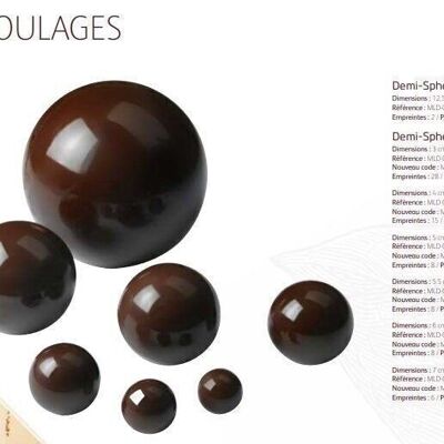 CACAO BARRY - MOLD_PACKAGE N°264_HALF-SPHERES 5.5 CM
