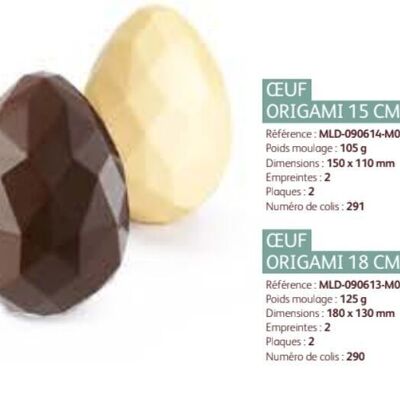 CACAO BARRY - MOULD_PACKAGE N°290_ORIGAMI EGG 18 CM