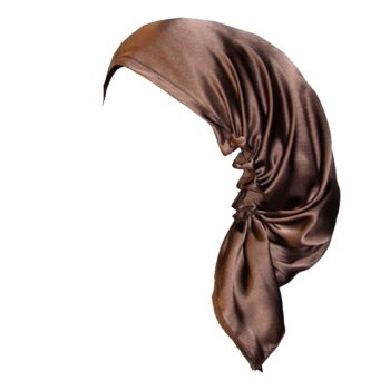 YOSMO 100% Silk Sleeping Hair Wrap - Soie de mûrier - bonnet - bonnet - soin des cheveux - taille moyenne 1