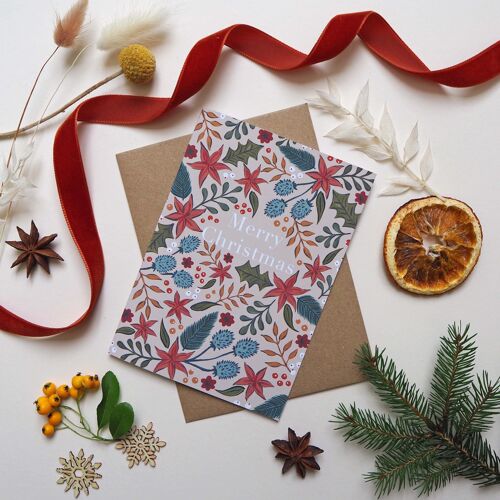 Floral Christmas Card