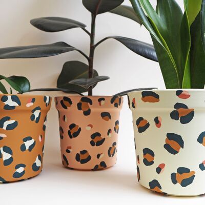 Large Leopard Print Planter