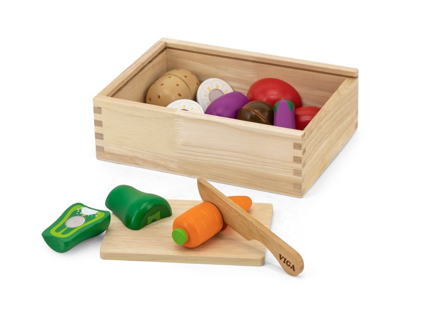 Grönsaker med. Skärbräda