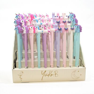 Pack of 60 unicorns and co. fancy pens